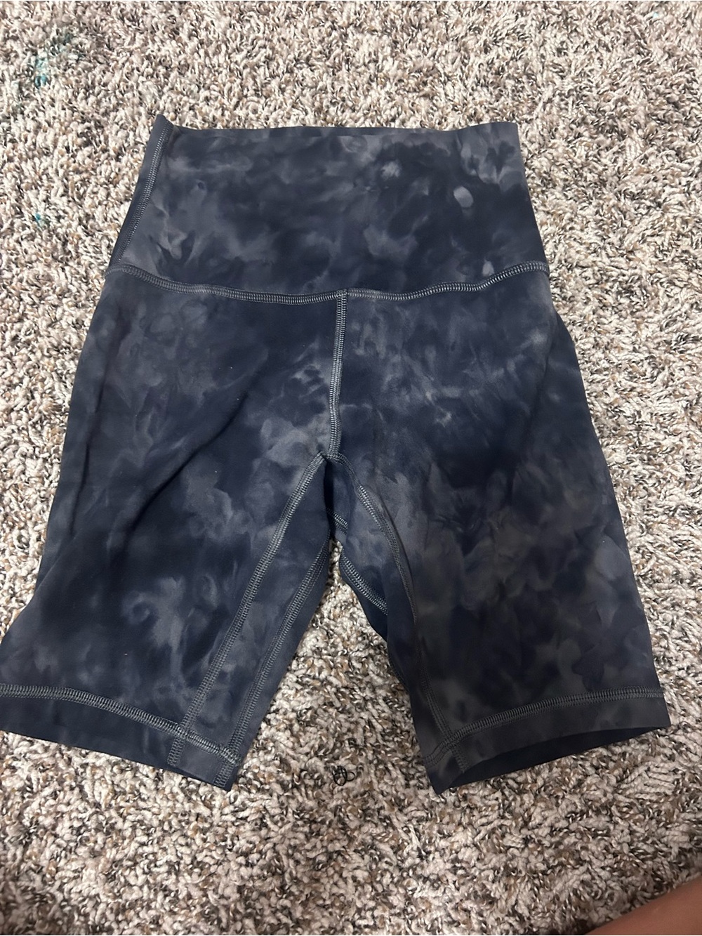 lululemon athletica Black Marble Bike Shorts